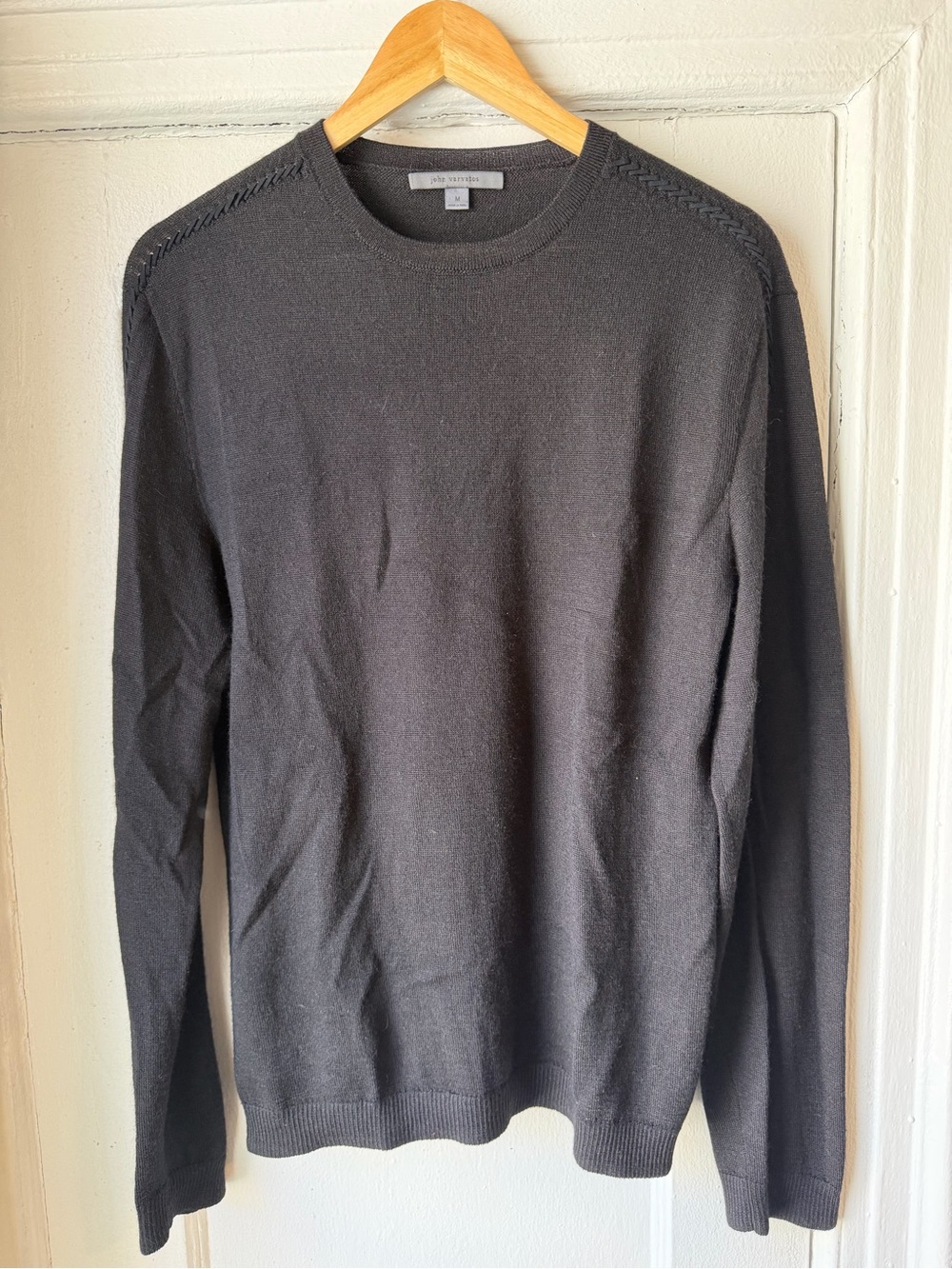 John Varvatos Black Novas Crewneck Sweater